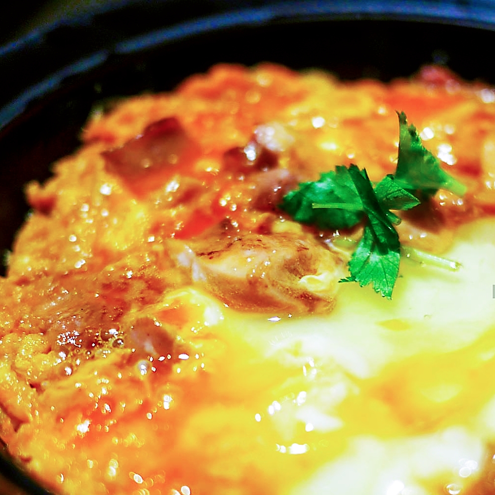 Oyakodon - Simmered Chicken and Egg Japanese rice bowl