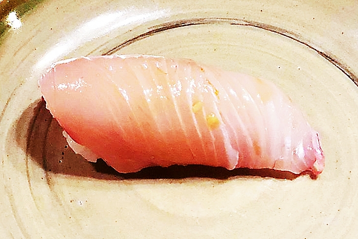 Buri nigiri - young Yellowtail sushi at Miyu