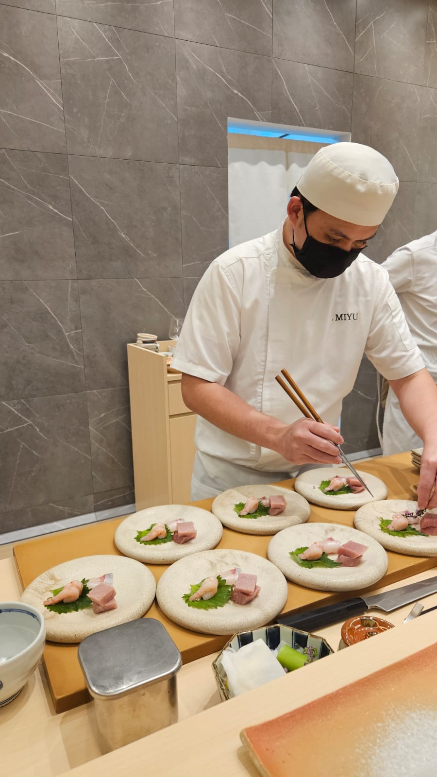 Sous Chef Jian at MIYU Japanese Omakase restaurant Singapore