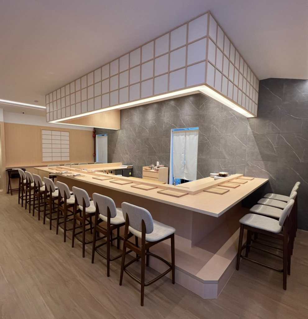 Sushi counter seating at MIYU Japanese Omakase restaurant Dempsey Hill Singapore